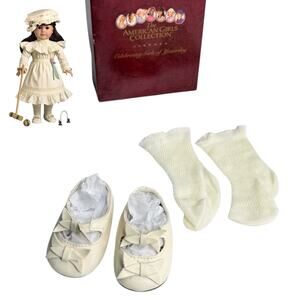 American Girl Samantha Party Shoes & Socks Lawn Outfit Doll Accessories Box